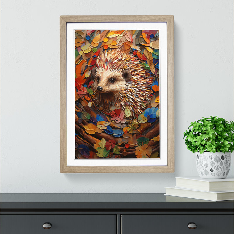 Hedgehog Orphism Art - Framed Print