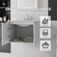 Meuble-lavabo flottant avec lavabo à débordement et portes à fermeture en douceur-133668159