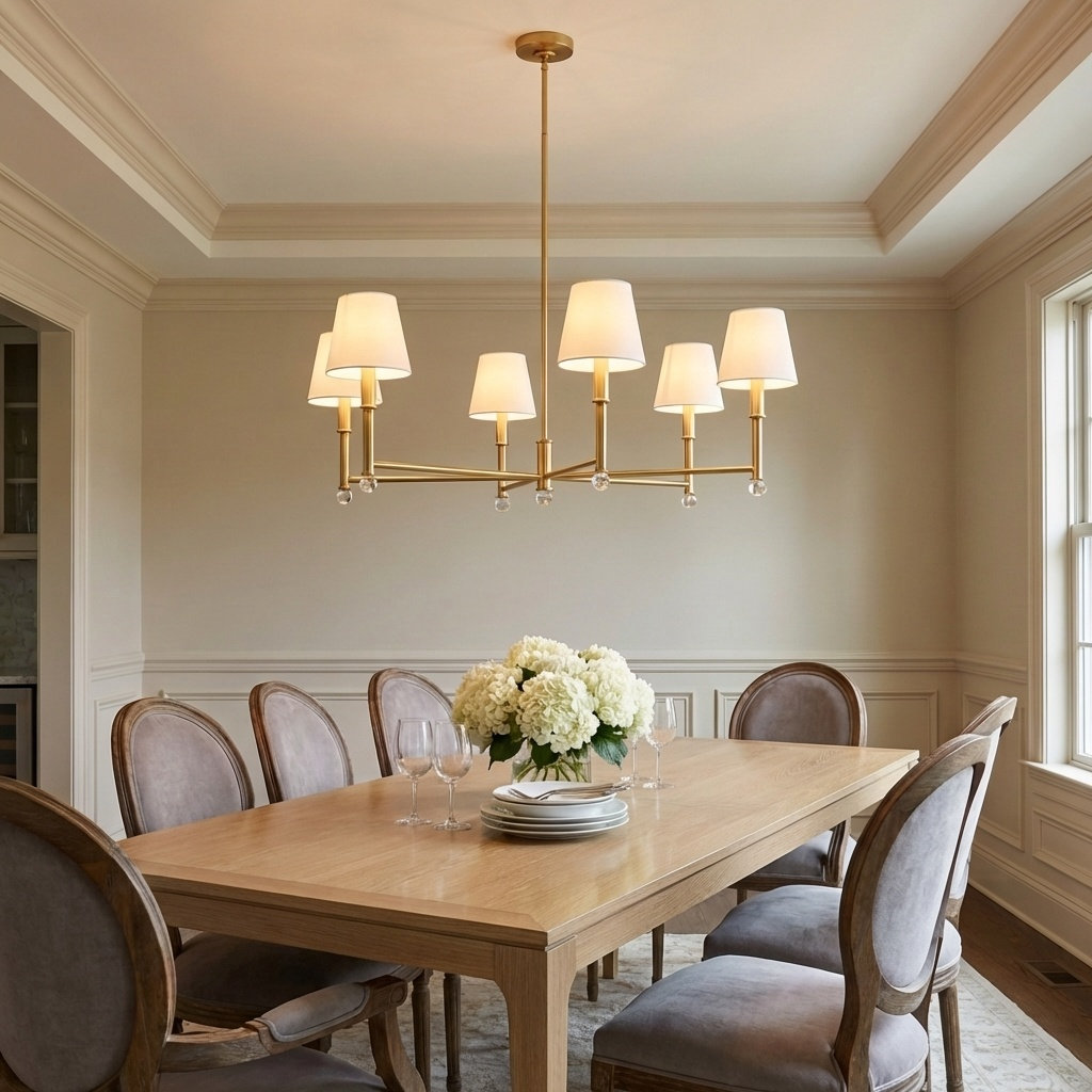 Wendt Chandelier, 6 Lights, 60.38" H x 40" W  x 40" D