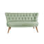 Canapé moderne 2 places, vert pétrole, 55,1 po x 31,5 po x 27,9 po | Structure en bois massif, tissu 100% polyester, 32 mousses en mousse pour plus de confort | Conception facile à nettoyer et élégante pour la maison, l'hôtel et les espaces rustiques-1613904214