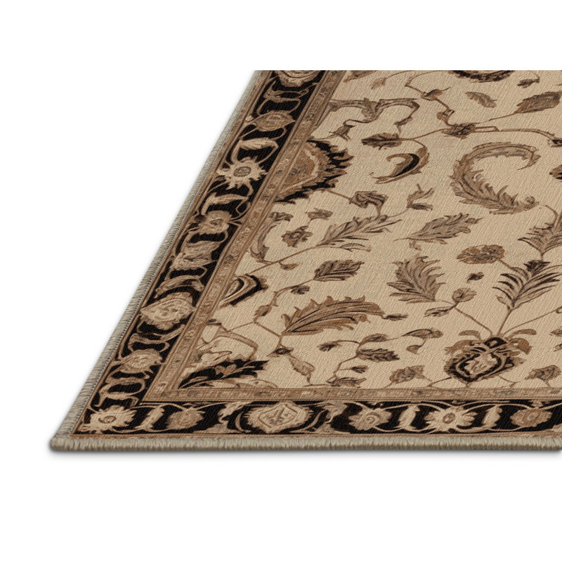 Tapis brun lavable à la machine, Rectangle de 5 pi x 8 pi