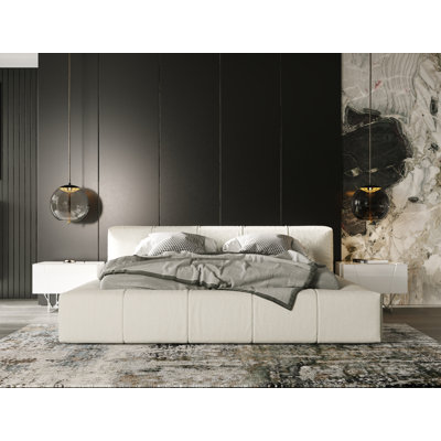 Lit plateforme blanc