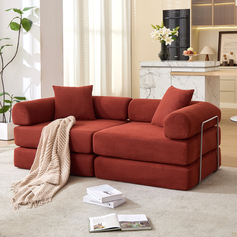 Canapé-lit modulaire, Rouge