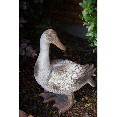  Faux Concrete Duck Head Up Design 17.5" H Decorative Accent