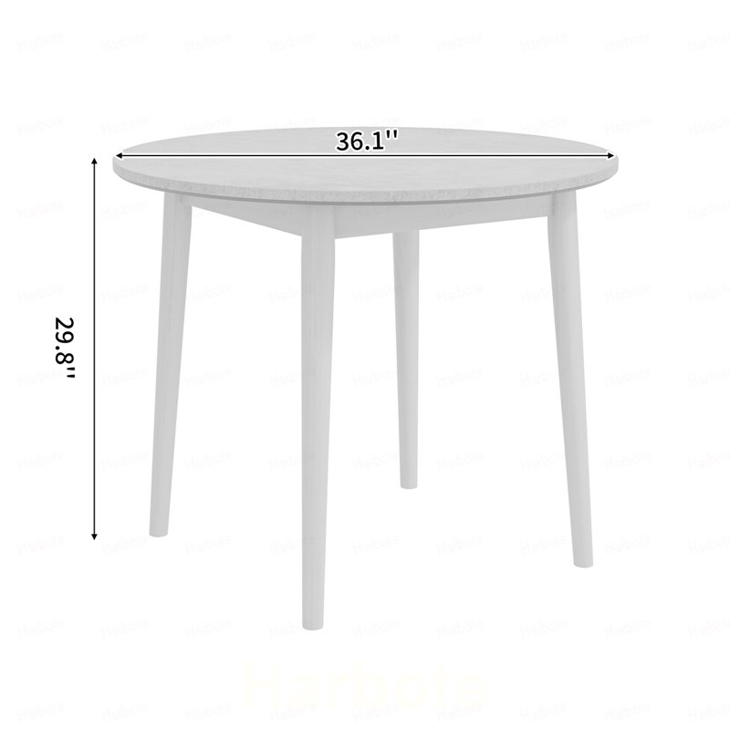 Table de salle à manger Studio avec plateau Smort et pieds en bois massif Studio