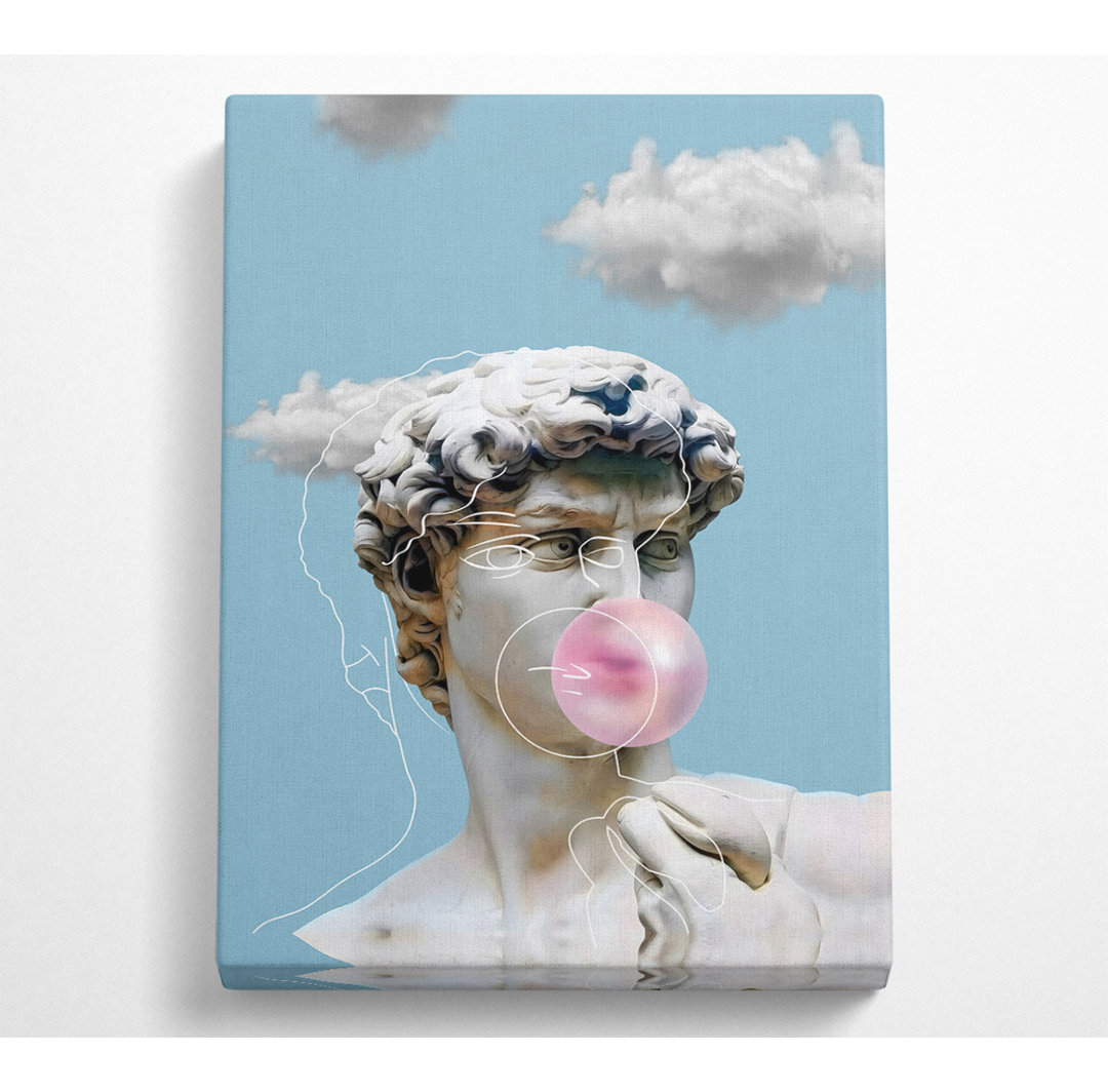 Bubblegum Greek Statue Canvas Kunstdruck