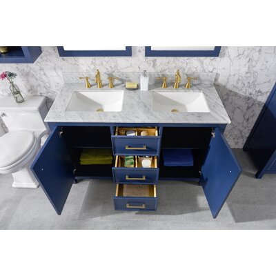 Talanna 54"" Double Bathroom Vanity Set -  Beachcrest Homeâ¢, C6220964672445ADA0F1DCA8CDF3DF8D