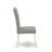 3 Piece Dining Room Furniture Set Contains a Round Kitchen Table and 2 Dark Shitake Linen Fabric Parson Dining Chairs, Linen White-352884052-352884055