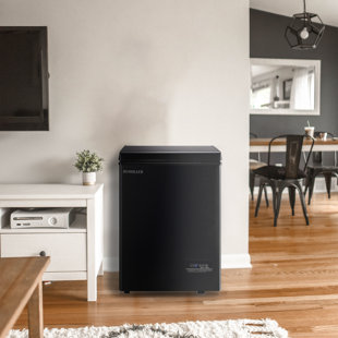 2.5 Cu.Ft Mini Deep Freezer Top Open Door Compact Freezer Chest Freezer with Precise Temperature Setting Removable Storage Basket for Home Apartment Garage