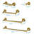 6 Piece Brass Bathroom Towel Rack Set Wall Mount-115954573