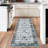 Area Rug Washable Vintage Floral Non Slip Rugs Rubber Backed Bedroom Rugs for Laundry Room Grey 8*10ft-179074647-179180342