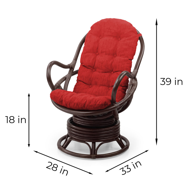 Méridienne pivotante l 28 po Gartman, Polypropylène rouge / oléfine