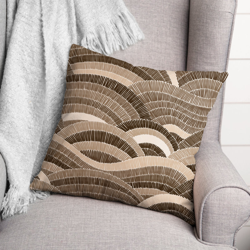 Aabha Polyester Throw Square Indoor/Outdoor Pillow Cover & Insert