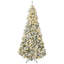  Grand arbre de Noël artificiel pré-éclairé avec branches enneigées 1868, 600 lumières DEL blanc chaud, ouverture automatique-1188221151