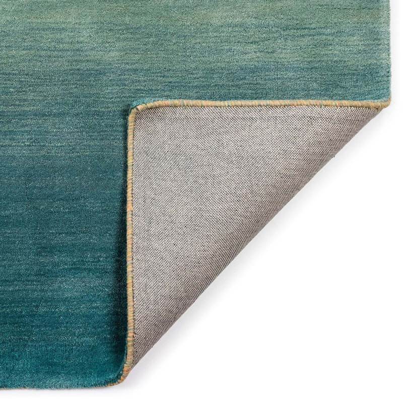 Tapis jaune / vert / bleu en laine tissé à plat à la main Wilfredo, Tapis de couloir 2 pi x 7 pi 6 po