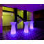 Table de bar d'extérieur lumineuse rechargeable 43 "USB à DEL, intensité variable RVB avec télécommande