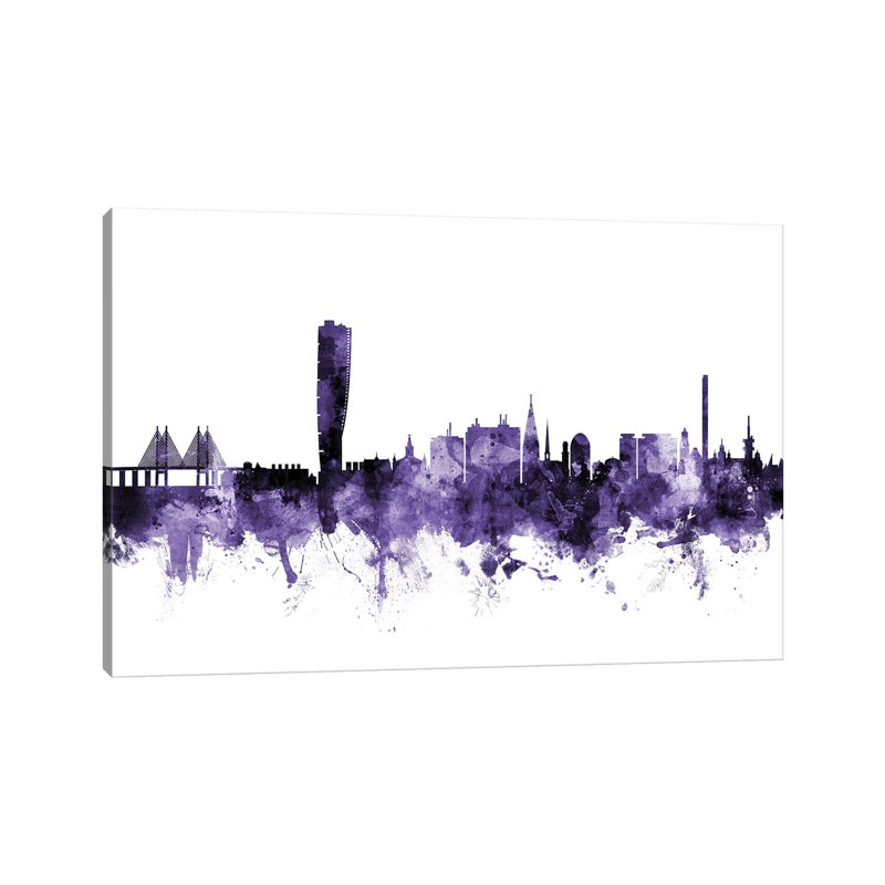 Malmo, Sweden Skyline by Michael Tompsett - Wrapped Canvas Gallery-Wrapped Canvas Giclée, 20.32 cm H x 30.48 cm W