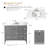 Laval 42" Single Sink Freestanding Bathroom Vanity with Engineered Marble Top-105245175-105245166