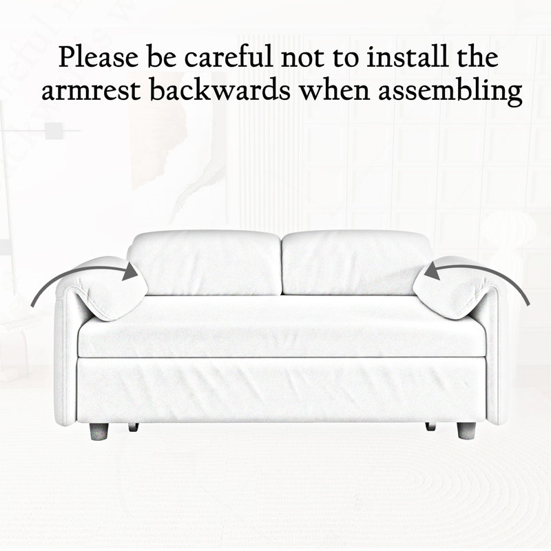 Sofa Centric Design: 54-Inch Velvet Sofa Bed With Dual Purpose-A Stylish Black Retractable Bed For Your Living Room, Black