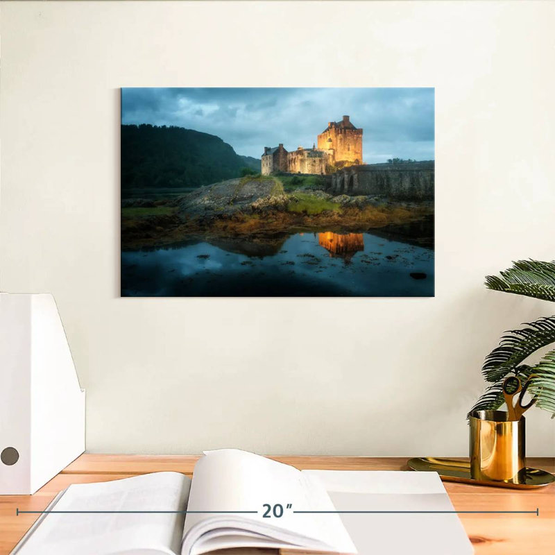 Lilie Eilean Donan Castle en Écosse, H 8 po x l 12 po