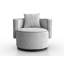 Bernella Upholstered Swivel Armchair-265139757