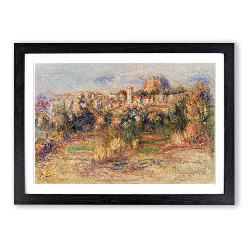 La Gaude by Pierre-Auguste Renoir - Picture Frame Painting, 27cm H x 36cm W x 2cm D, Black Framed