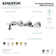 Kingston Brass Whitaker Two-Handle 3-Hole Wall Mount Bathroom Faucet