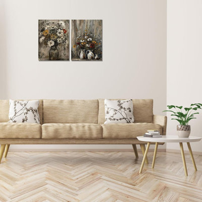 2 Piece Wrapped Canvas Wall Art