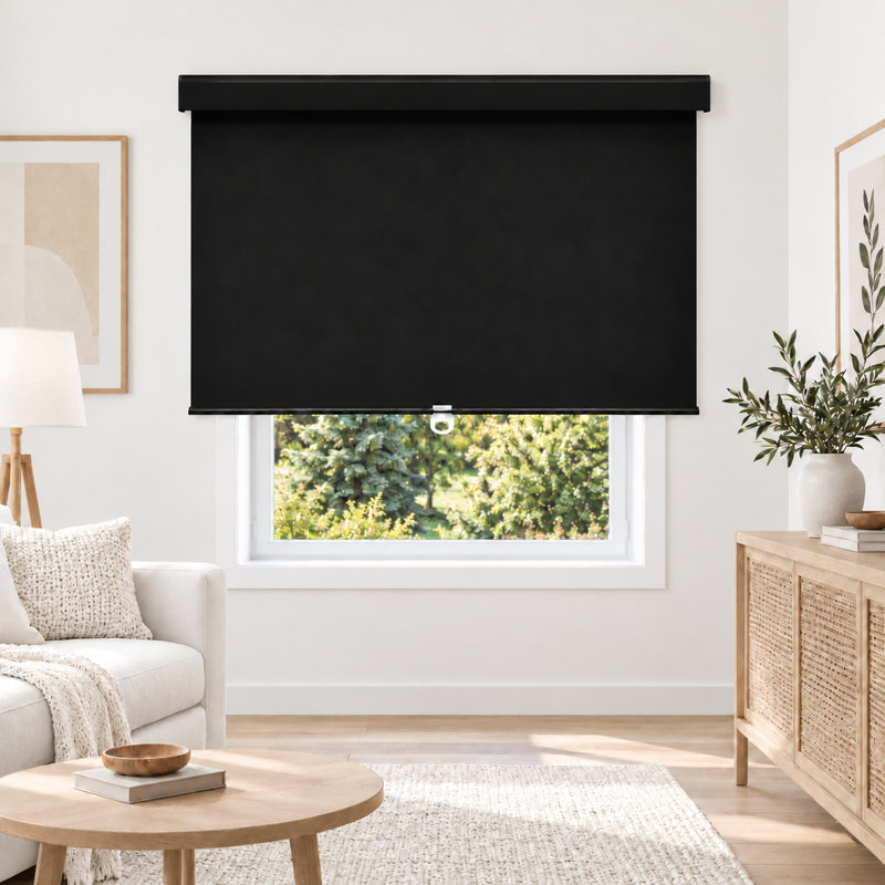 Rideaux occultant sans cordon - stores isolants et isolants pour la chambre à coucher, Noir