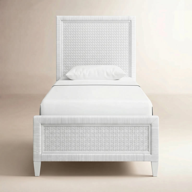 Naples Low Profile Standard Bed, Twin, Frost White
