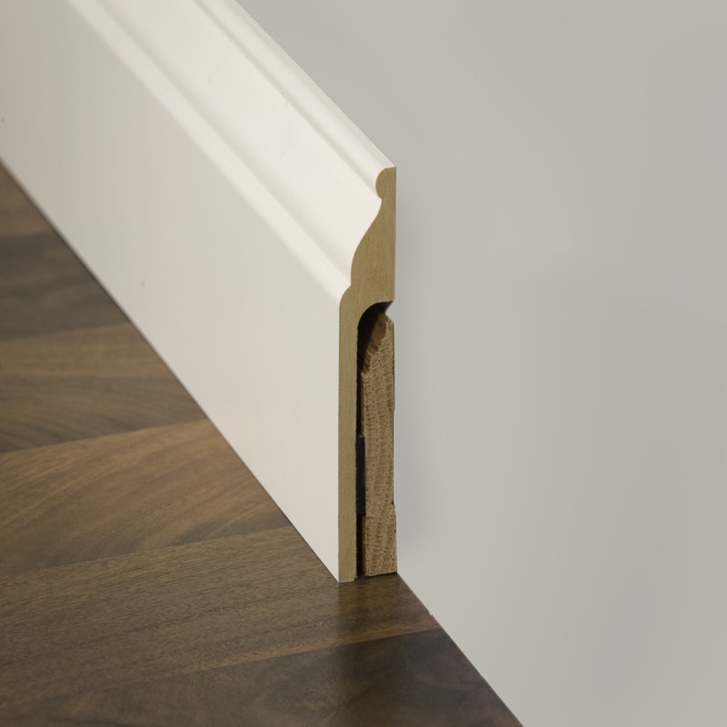 Engineered Wood 5.25'' W x 96'' L Wall Base in White