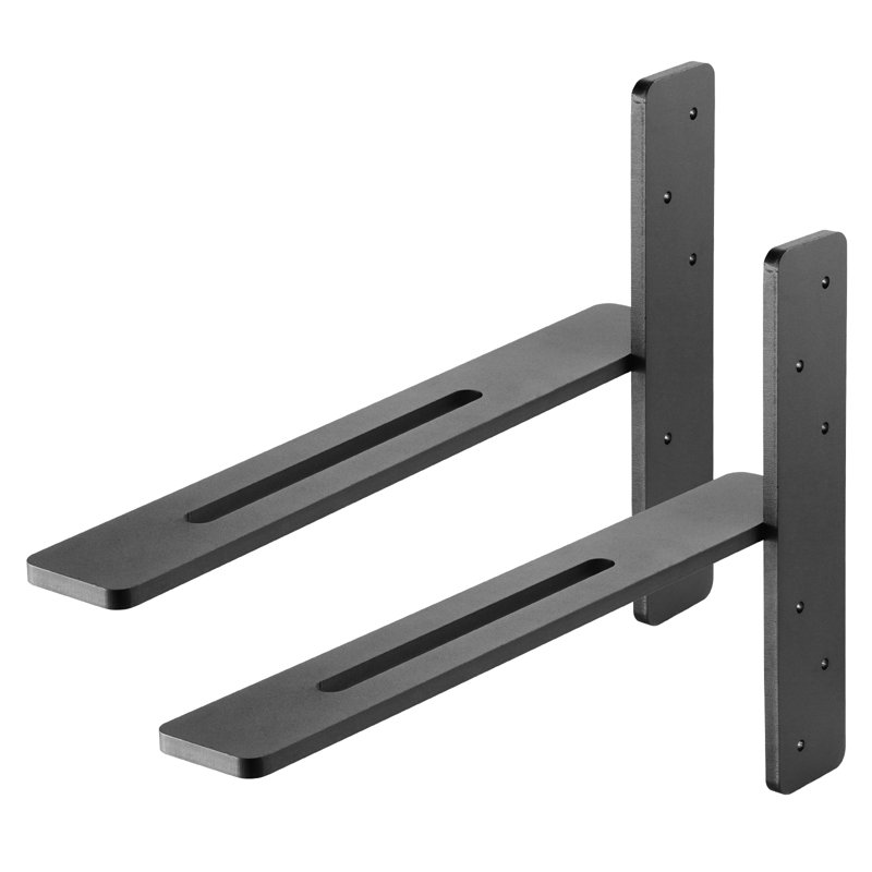 2 supports de tablette flottants robustes, H 12 po x l 18 po x P 2,89 po