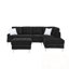 Canapé modulaire avec repose-pieds avec rangement, pieds en métal et deux coussins-438193234