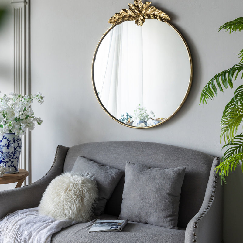 Grand miroir mural rond 36 "x 41"