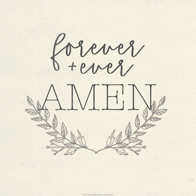 Forever And Ever Amen With Laurels - Wrapped Canvas Print