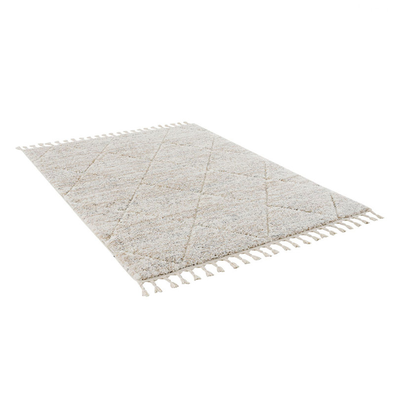 Tapis d'intérieur à motif de treillis à losanges moderne, Rectangle 5 pi 3 po x 7 pi
