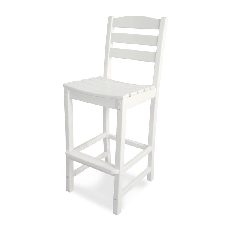 POLYWOOD La Casa Café 47.13'' Armless Outdoor Bar Stool, White