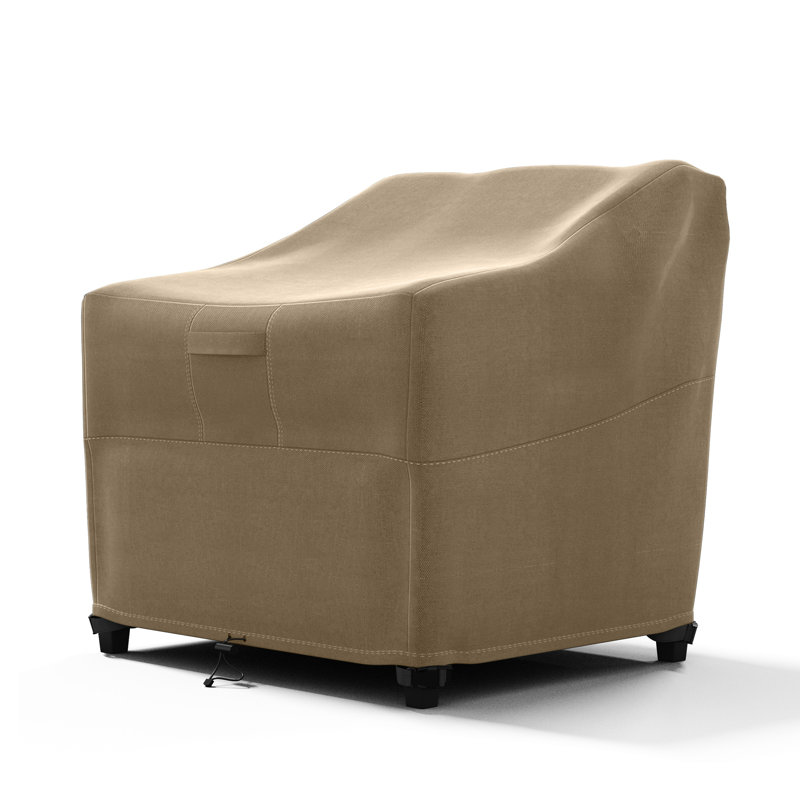 Premium Patio Chair Wide Cover - Breathable, Heavy-Duty Cover with Water-Resistant PVC liner, Adjustable Elastic Hem, Click-Close Straps, and Air Vents - Hyslop Collection