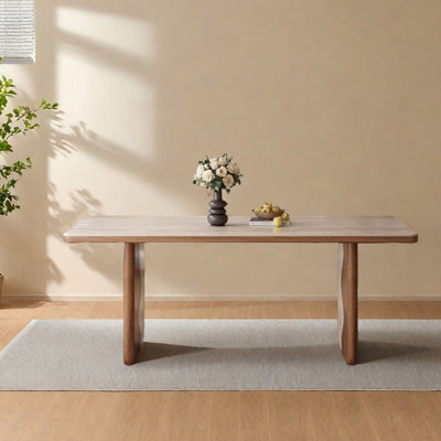 French Style Rectangular Rock-Slab Dining Table
