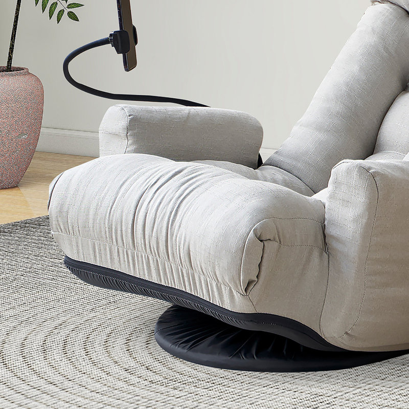 Fauteuil inclinable, inclinable et ergonomique, Lin gris