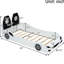 Lit simple en bois avec apparence de voiture de course et DEL, plus, blanc-1966764600