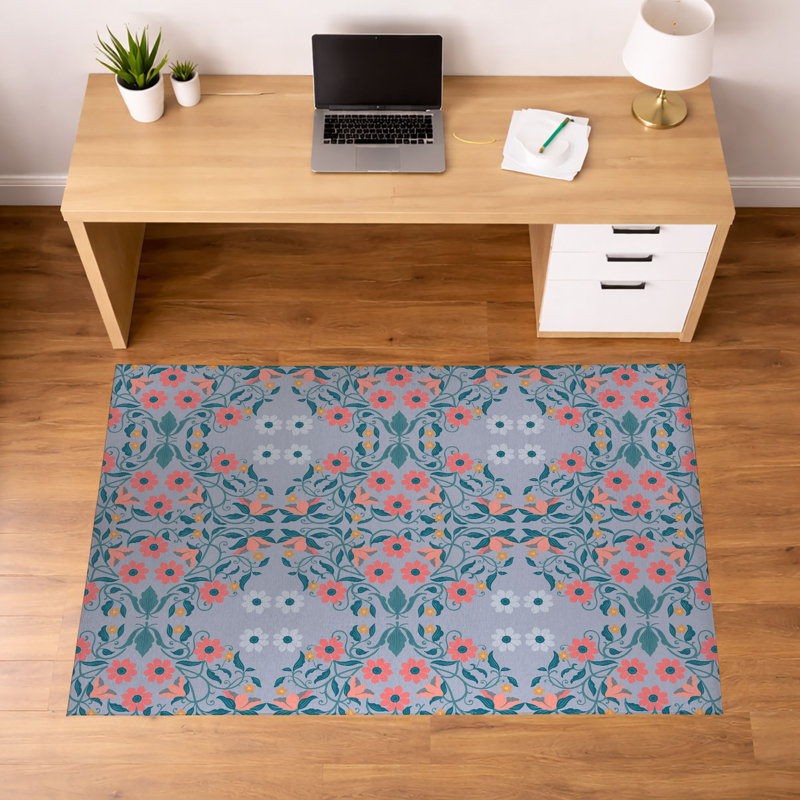 Tapis de bureau Millie, L 60 po x P 36 po, Pervenche