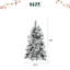 Arbre artificiel enneigé 4 pi, 170 branches, 120 lumières, lumières artificielles et matériaux, arbre de Noël festif avec motif, base stable à DEL, Enjoy A