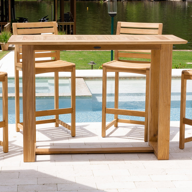 Westminster Teak Outdoor Teak Bar Table