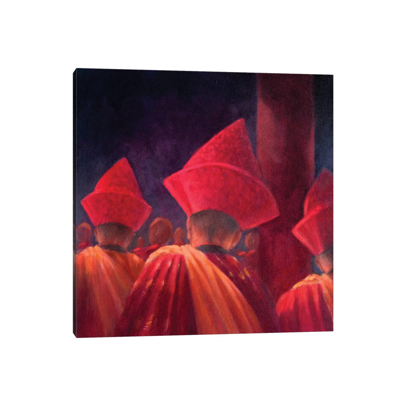 Buddhist Monks by Lincoln Seligman - Wrapped Canvas Print, 30.48 cm H x 30.48 cm W