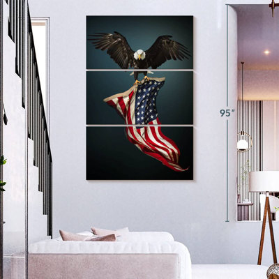 Aigle Brampt avec drapeau américain