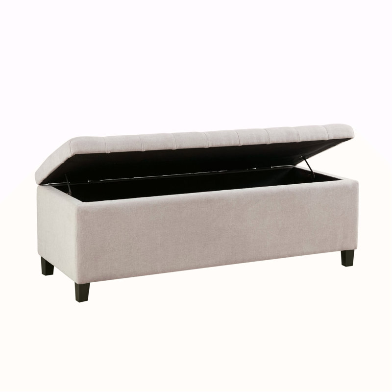 Banc de rangement capitonné à fermeture douce