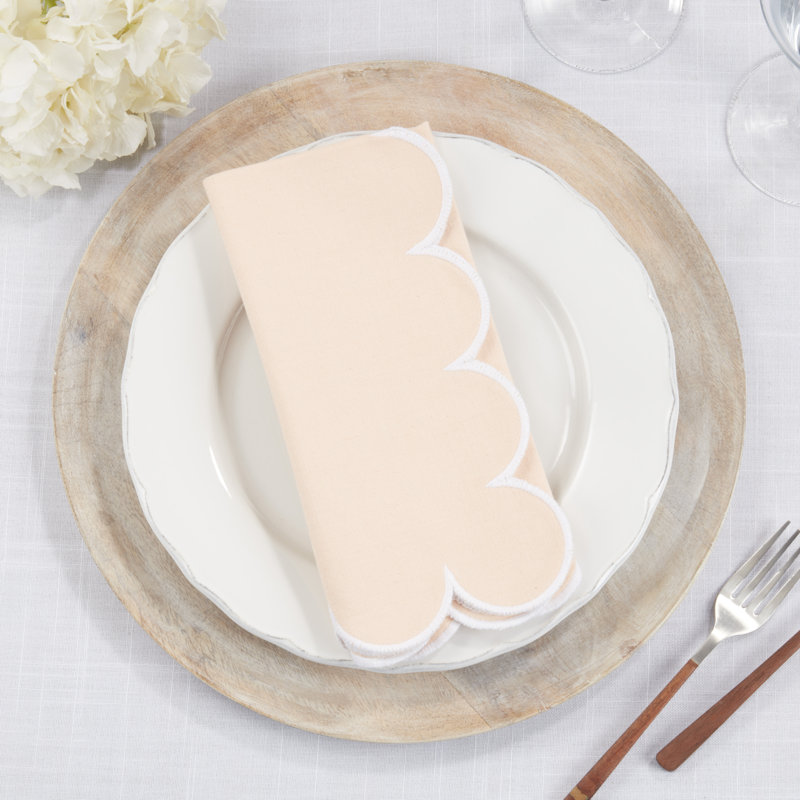 Paddock 100% Cotton No Pattern Rectangle Napkin, Blush