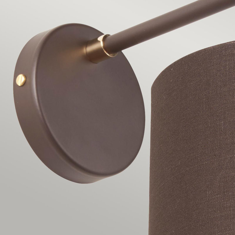 Santistevan Armed Sconce, Brown/Polished brass