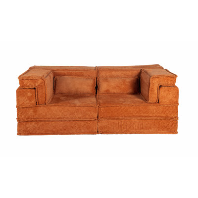 Compression Mahjong Sofa,Convertible Floor Sofa Bed,Diy Boneless Modular Sectional Sofa,No Assembly Required,Circle Fleece Fabric,Modern Oversized Loveseat